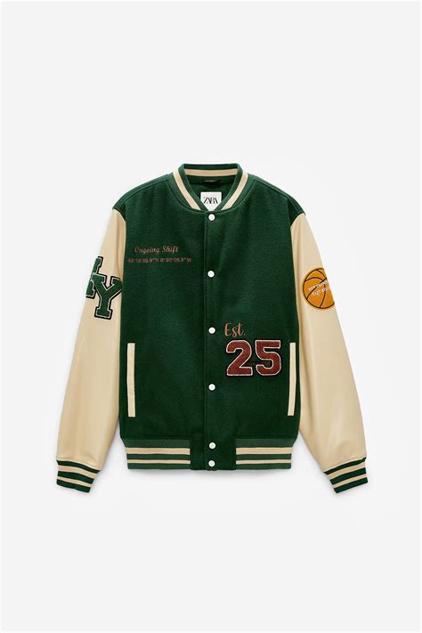 zara mens bomber jacket|Varsity Mens Jackets 